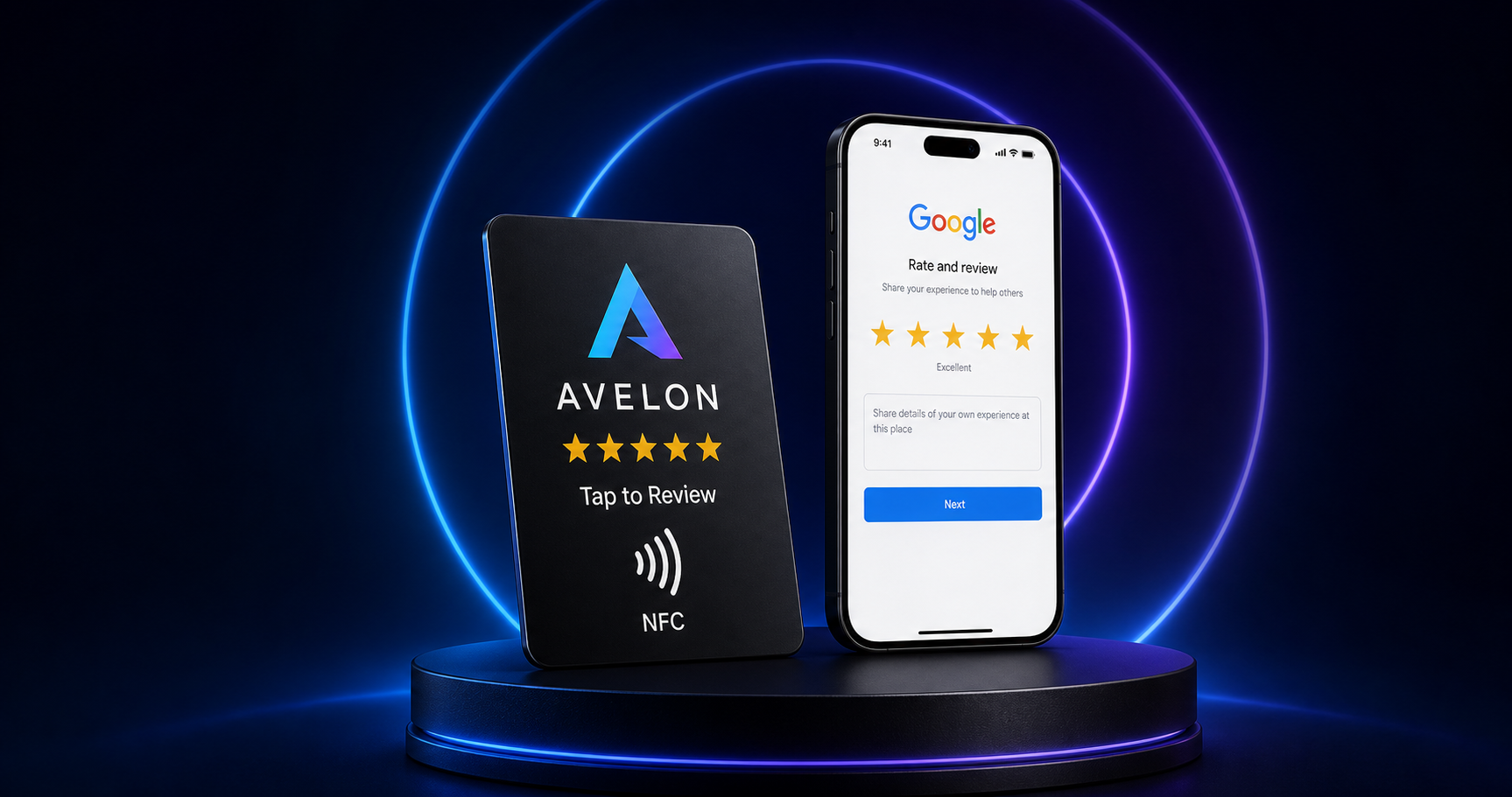 Avelon NFC Review Card