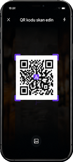 QR kodu skan etmə ekranı
