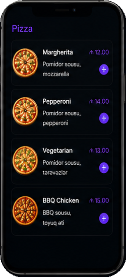 Məhsullar siyahısı ekranı